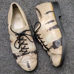 ICON Beige/Black Patterned Oxfords